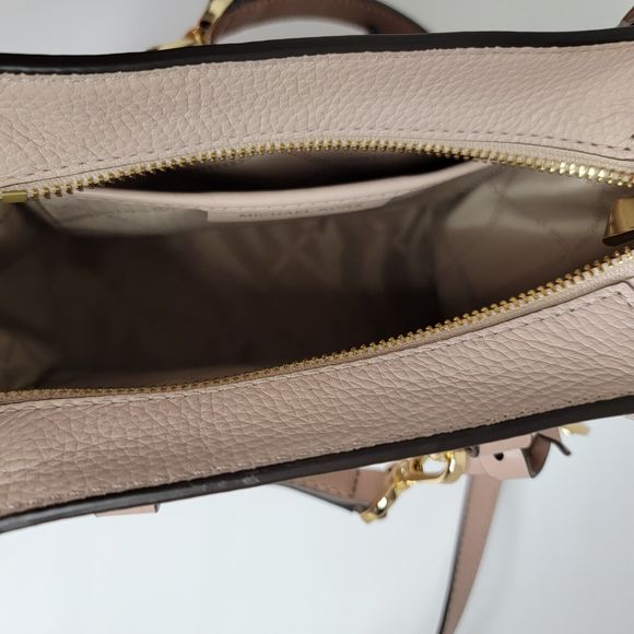 Michael Kors Kris Small Color-Block Pebbled Leather Satchel. - Picture 6 of 16